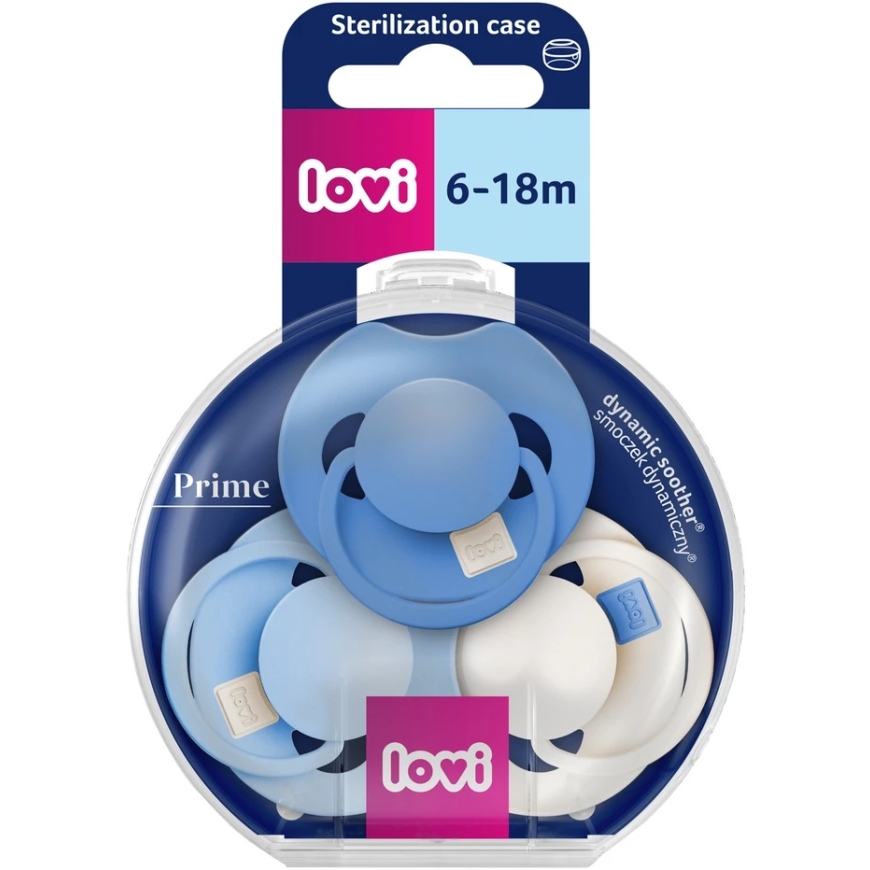 LOVI Prime zobu šķipsni 34/449 6-18 m Balts un zils (3 gab.)
