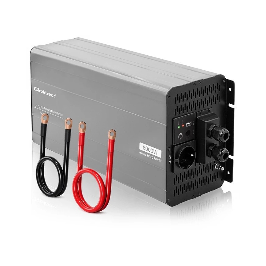 Qoltec puhas sinuslaine | 12V kuni 230V | 4000/8000W – 2