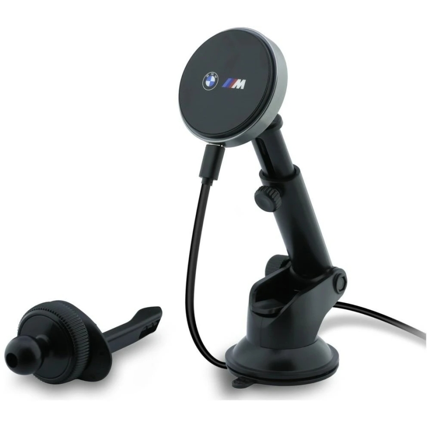 BMW M Edition 25W Qi2 MagSafe wireless charging car mount for dashboard / windshield / air vents, black – 2