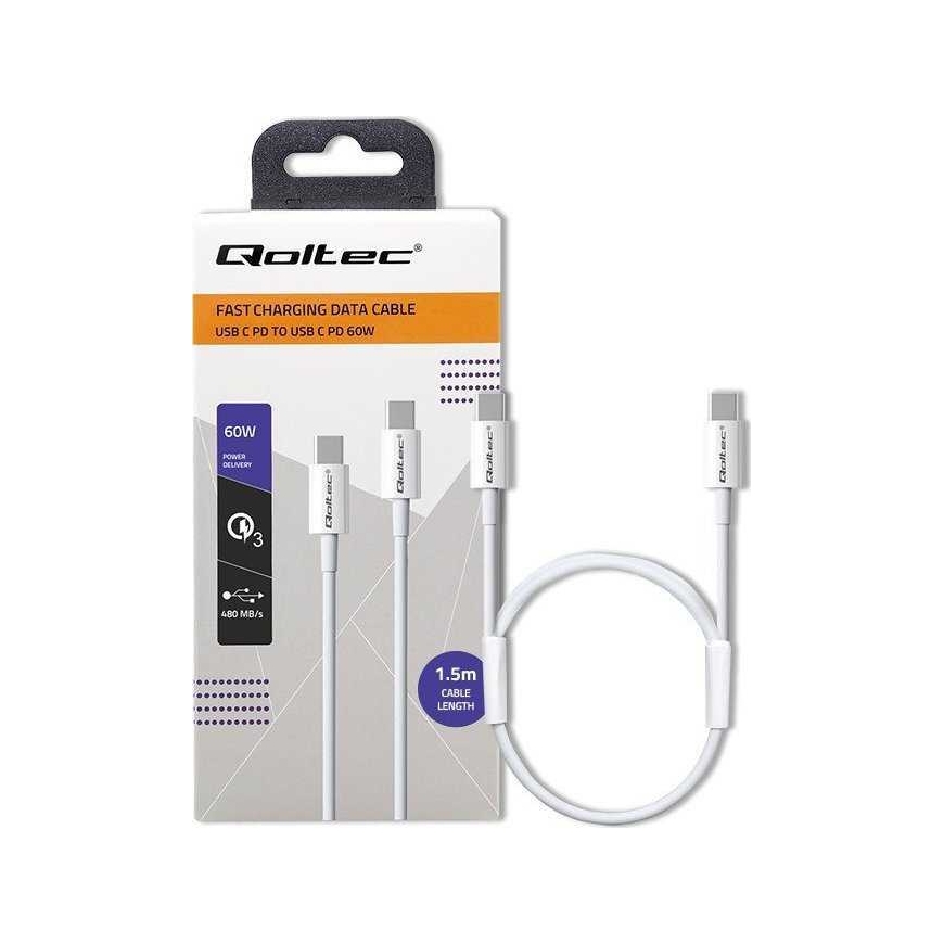 Qoltec QOLTEC 52360 USB 2.0 tipo C kabelis