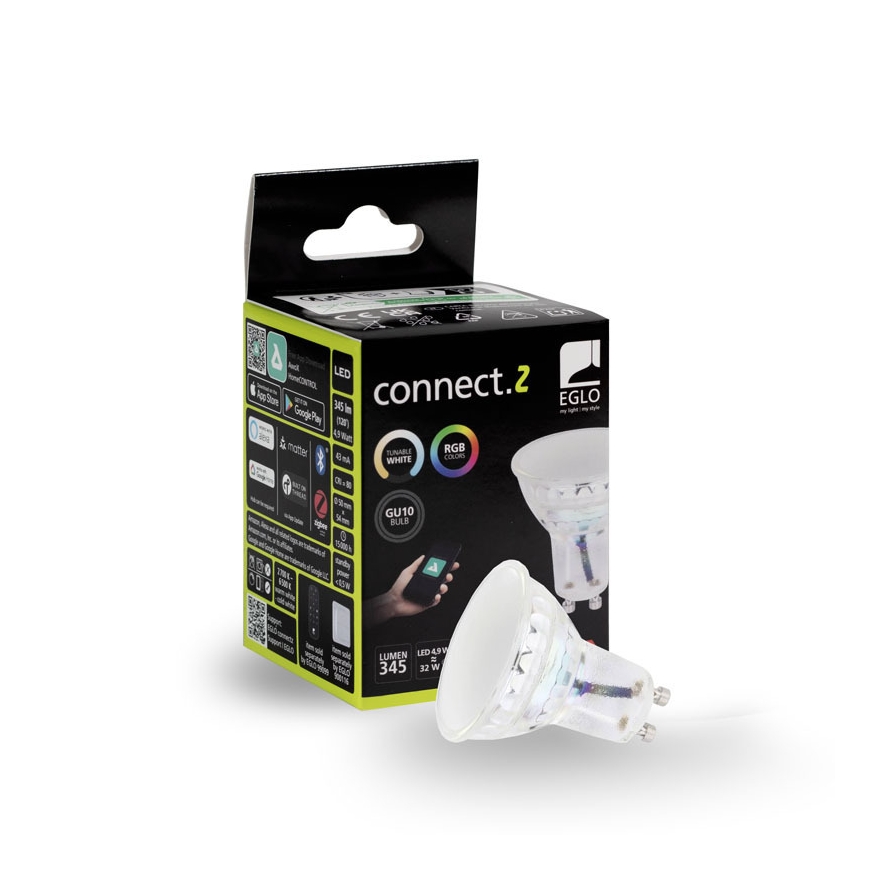 Eglo Connect.z nutikas lambipirn, GU10, RGB+CCT, 4,9 W, 345 lm, 1 tk – 4