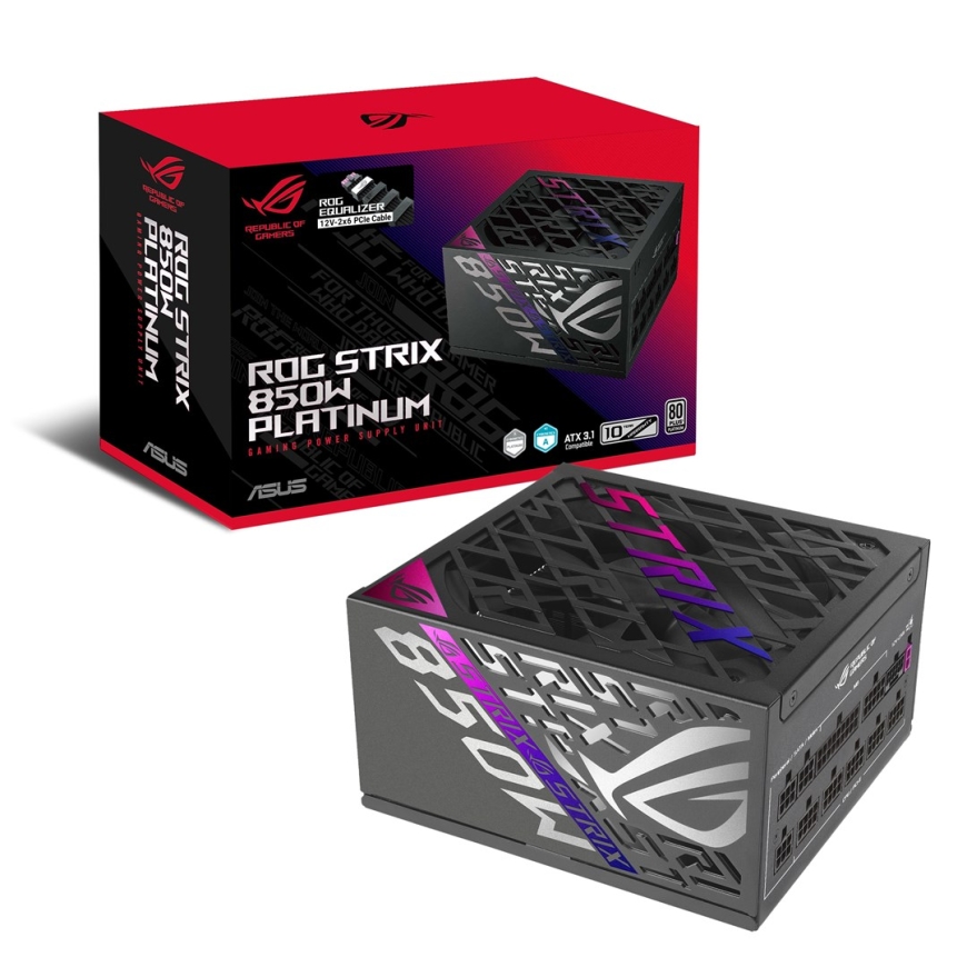 Блок питания ASUS ROG -STRIX-850P-GAMING-E мощностью 850 Вт 20+4 пин ATX Атекс Черный – 5