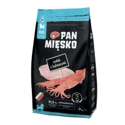 PAN MIĘSKO Turkey with squid Puppy M - kuivaruoat koirille - 9kg