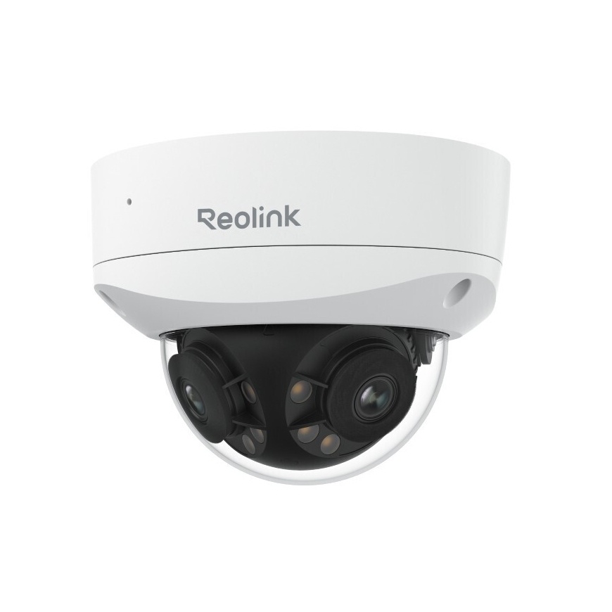 Reolink Duo 3V PoE 16MP AI Dome outdoor camera with dual lenses and LED spotlights