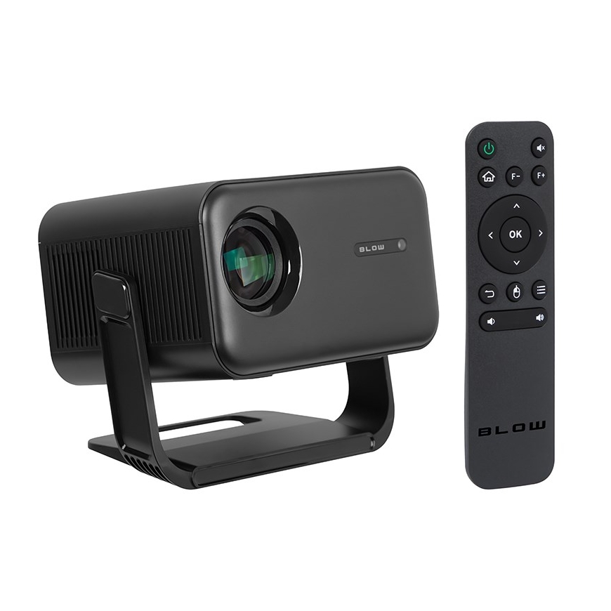 BLOW AndroidTV FullHD MaxView portatīvais projektors melnā krāsā