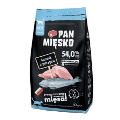 PAN MIĘSKO Vistas ar forelēm S - sausa kaķu barība - 10kg
