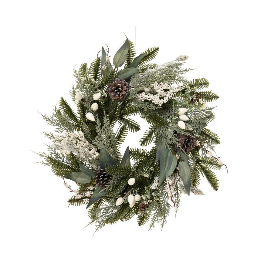 Decoris sniego vainikas, 40 cm