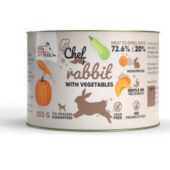 SYTA MICHA Chef Kanin with vegetables Mono - märkä koiranruoka - 200g