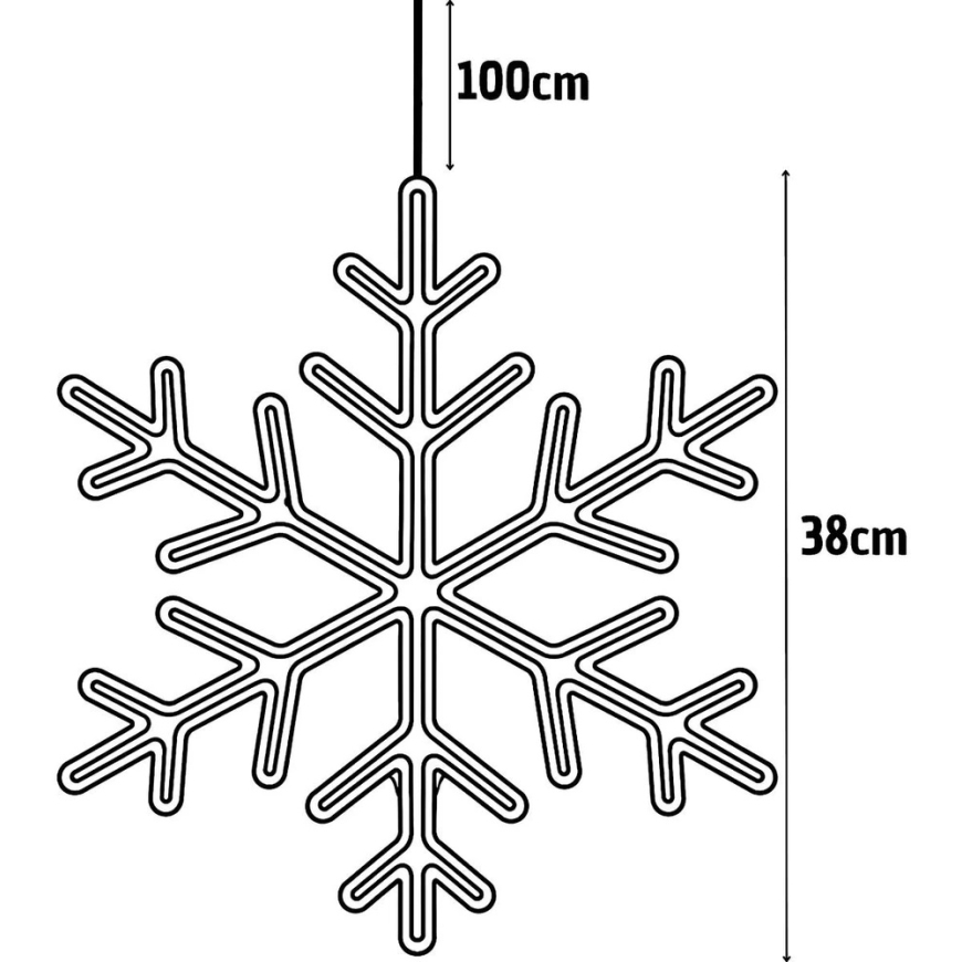 Christmas Decoration SNOW BLOCK, illuminated, hanging, 40 LED, white, 1080623 – 3