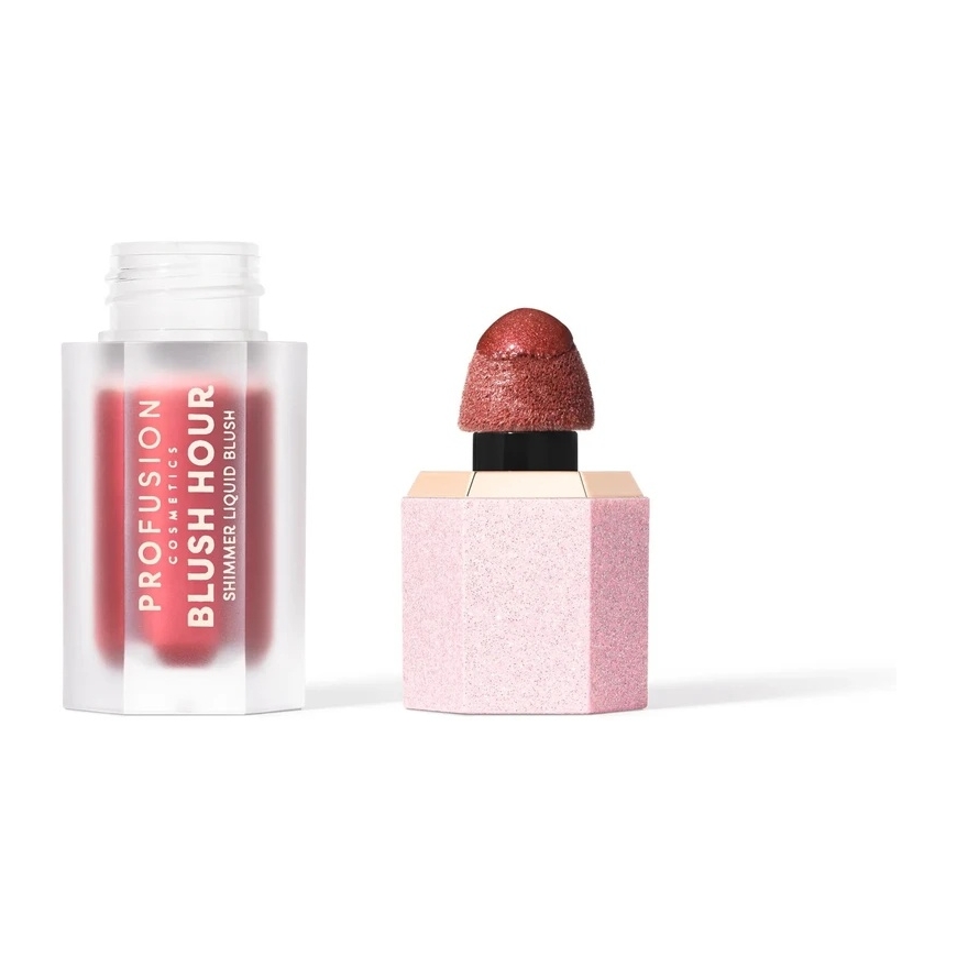 Profusion Cosmetics Blush Hour Glossy & Illuminating Liquid Blush Berry Mimosa, 6 ml