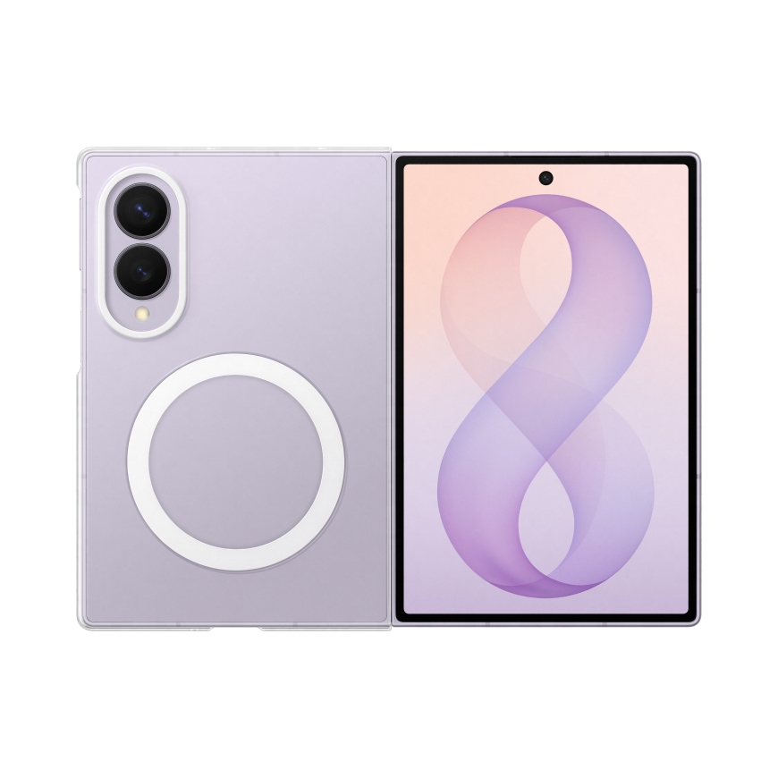 Samsung Galaxy Fold8 Clear Magnet Qi2 case, transparent