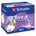 Verbatim Spausdinamas DVD+R 4.7GB juvelyriniu dėklų rinkinys 10 vnt.