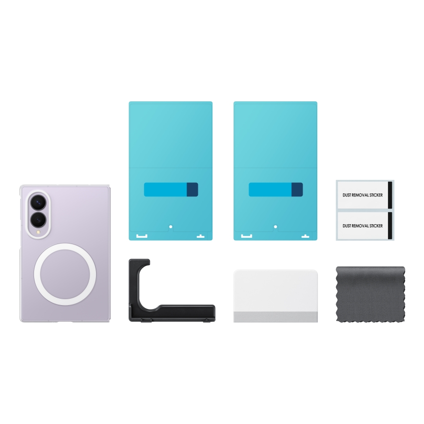 Samsung Galaxy Fold8 Clear Magnet Qi2 suojakotelo, läpinäkyvä – 5