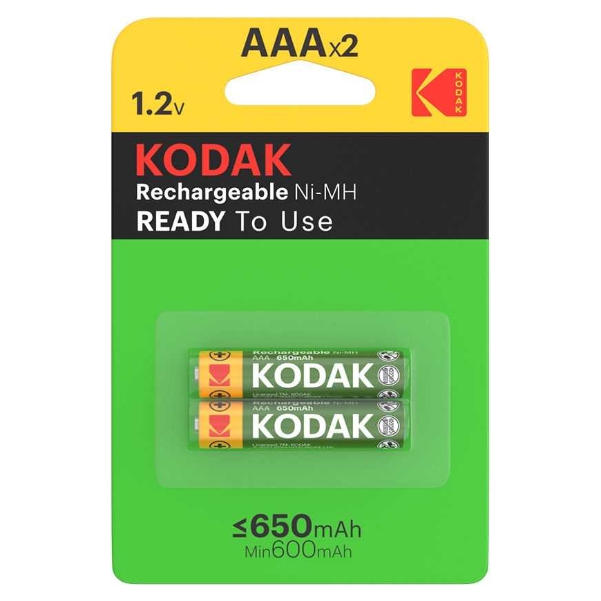 Аккумулятор Kodak Ni-MH AAA 650mAh в упаковке из 2-х штук
