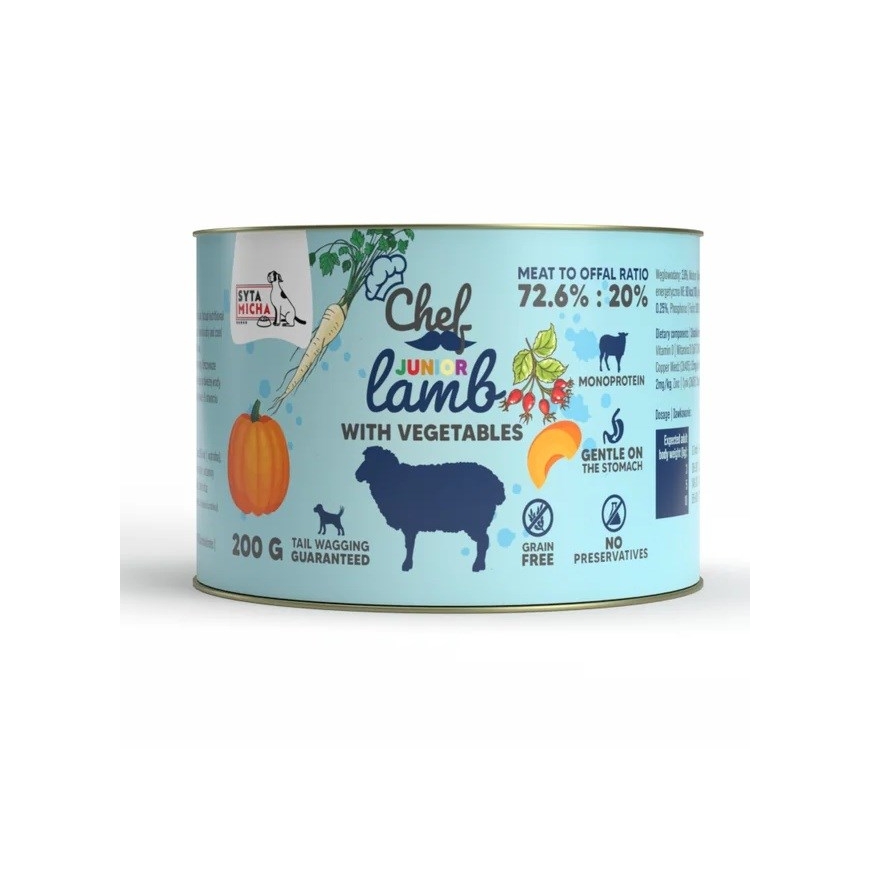 SYTA MICHA Chef Junior Lamb with Vegetables Mono - wet dog food - 200g