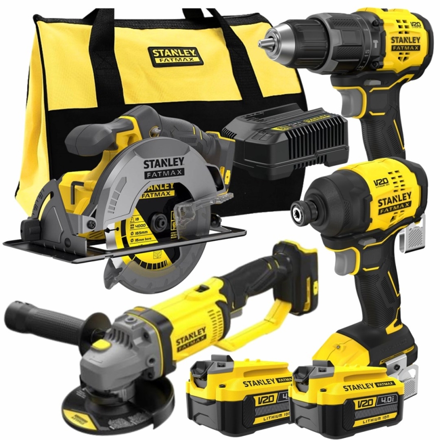 STANLEY 18V elektrinių įrankių rinkinys, 4 vienetai SFMCK459M2S