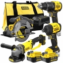 STANLEY 18V Power Tool Set, 4-Piece SFMCK459M2S STANLEY 18V Power Tool Set, 4-Piece SFMCK459M2S