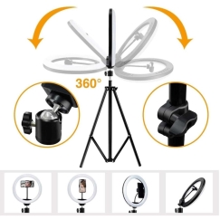 Riff 36cm LED-valoring 13W älypuhelintelineellä + kauko-ohjaimella