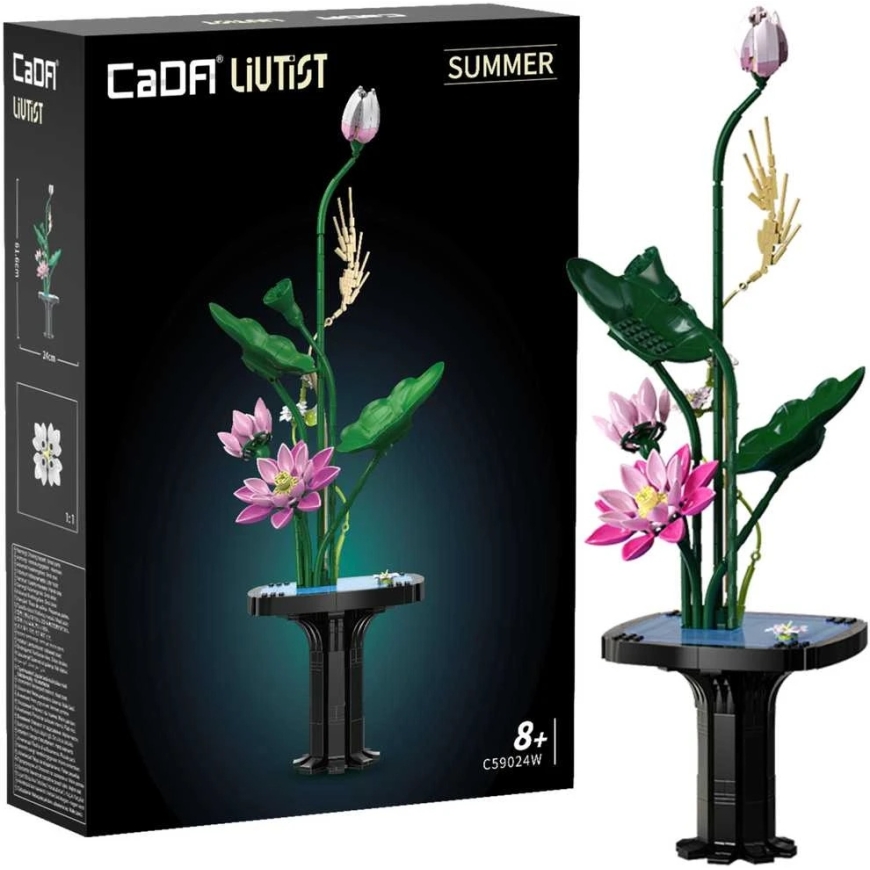 CaDA būvniecības kluču Ziedi Ziedu māksla Vasara dziesma 61,6 cm C59024W 755 dienas