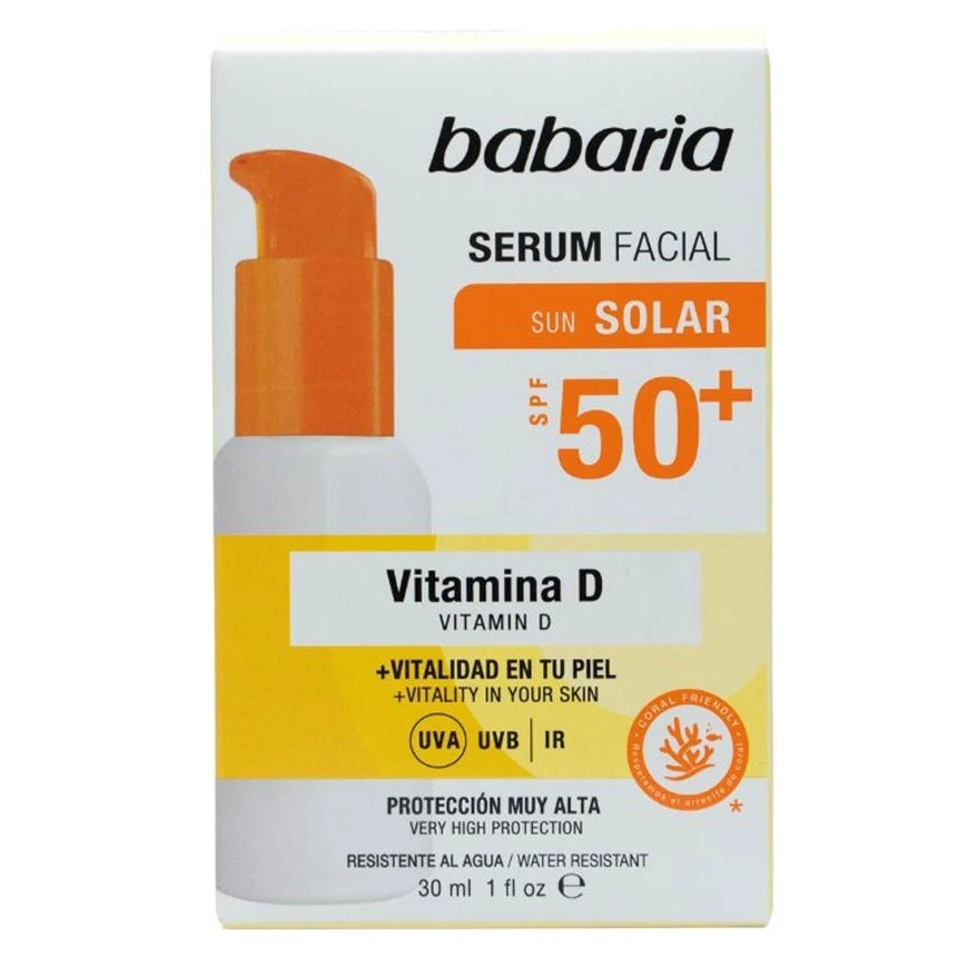 Babaria Vitamīns D Ūdensizturīgā Sejas Seruma Spf50, 30 ml – 2