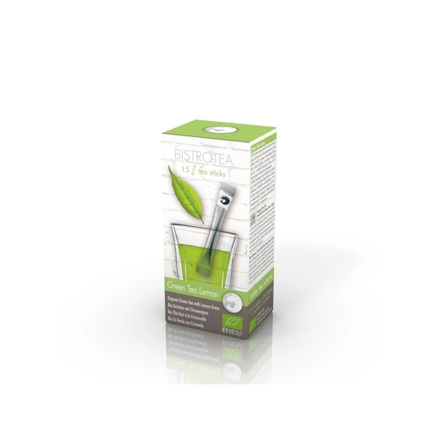 Bistrotea Зеленый чай BISTRO, с лимонной травой, в палочках, 15x1.8г