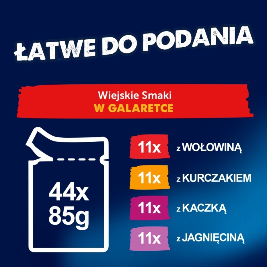 PURINA Felix Fantastic geelissä laatikko - märkäruoka kissoille - 44x85g – 3