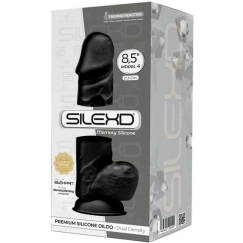 SILEXD - MODEL 1 REALISTIC PENIS PREMIUM SILEXPAN SILICONE Black 21.5 CM
