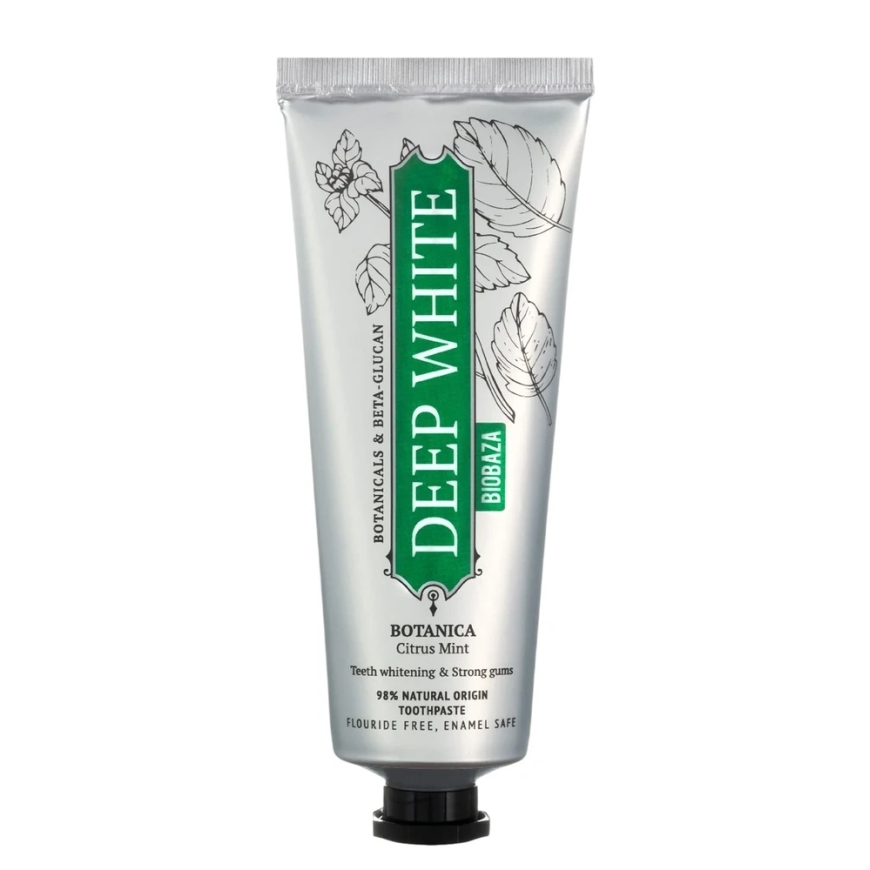BIOBAZA Deep White Botanica hambapasta, fluori vaba, 75 ml