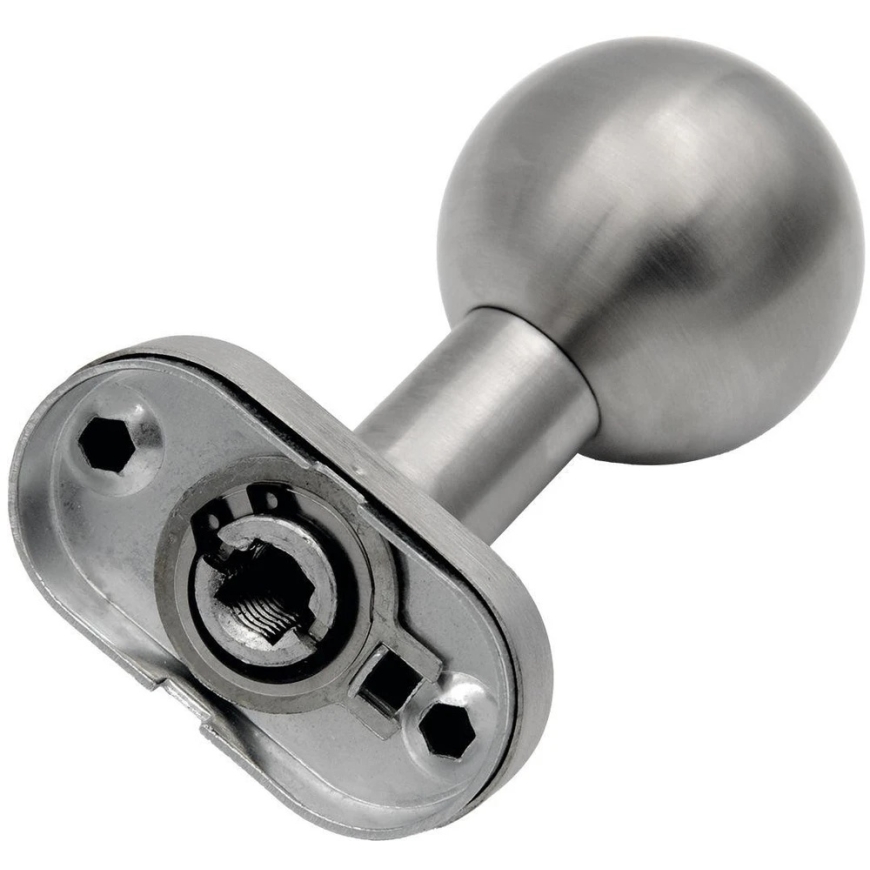 Fixed round PSG handle (63.410) made of stainless steel, oval plate – 5