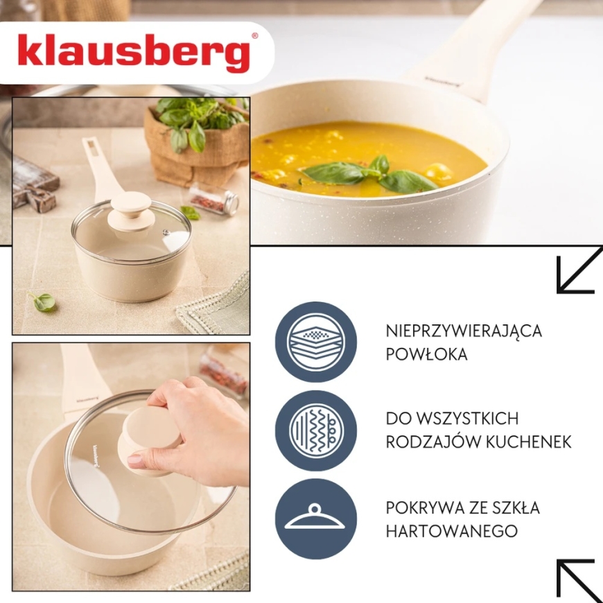 16 cm Kreemivärvi Marmorpott Kaane, Klausberg kb-7987 – 5