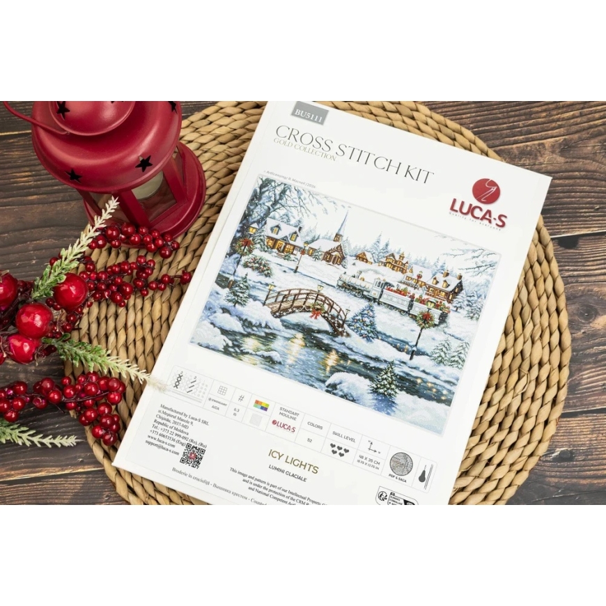 luca S ristipistovälinepaketti "Jäävalot" 48 x 35 cm SBU5111 – 4