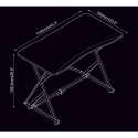 Techly Gaming Desk for PC with Angular Ergonomic Edge Black Techly Gaming Desk for PC with Angular Ergonomic Edge Black