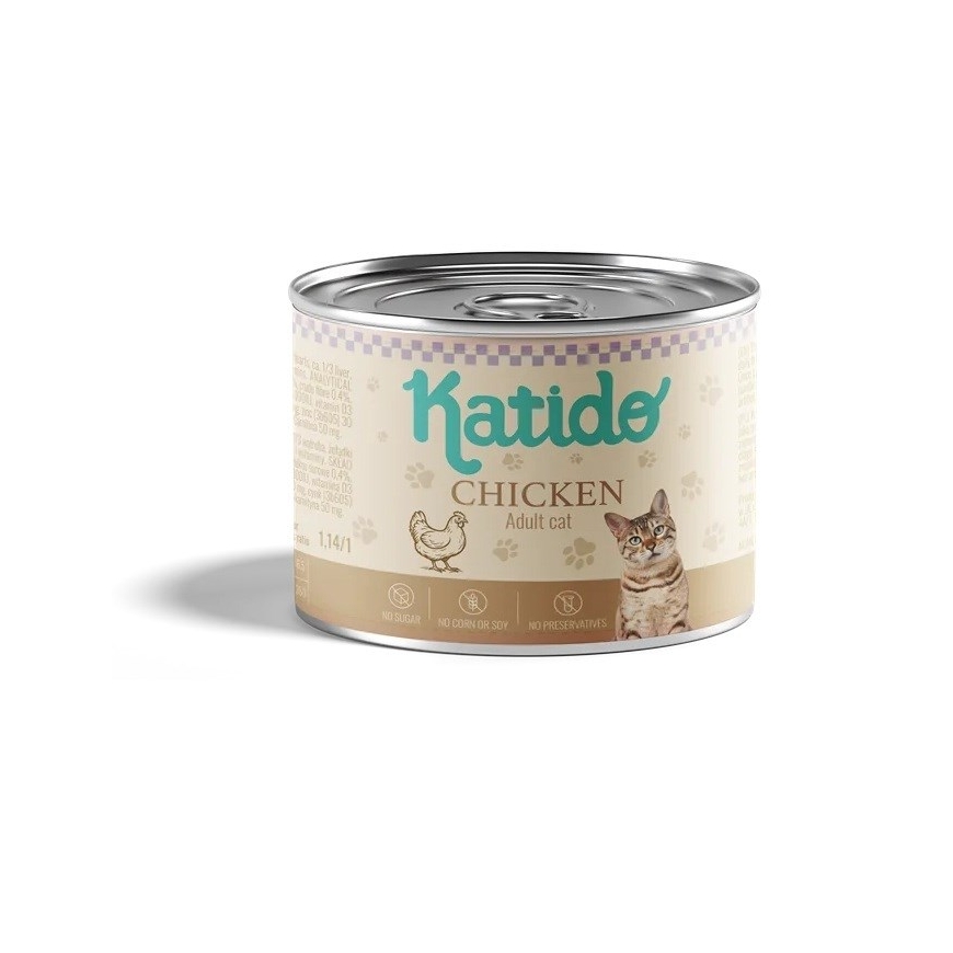 KATIDO Vištiena - šlapias kačių maistas - 200g
