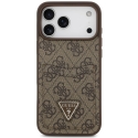 Dėklas Guess 4G Double Card Triangle do iPhone 18 Pro Max / 17 Pro Max ruda Dėklas Guess 4G Double Card Triangle do iPhone 18 Pro Max / 17 Pro Max ruda