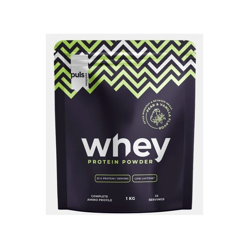 Puls Nutrition Whey Protein Powder, Pear-Vanilla, 1 kg