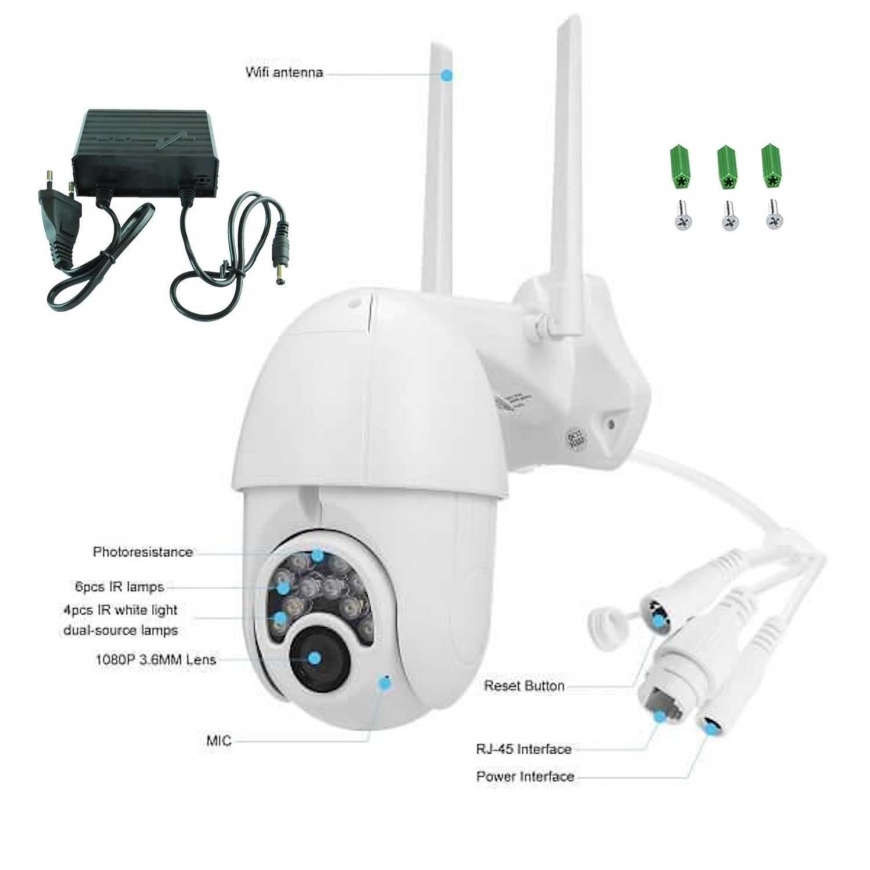 Riff V380 Pro Belaidė PTZ Lauko Wi-Fi kamera – 2