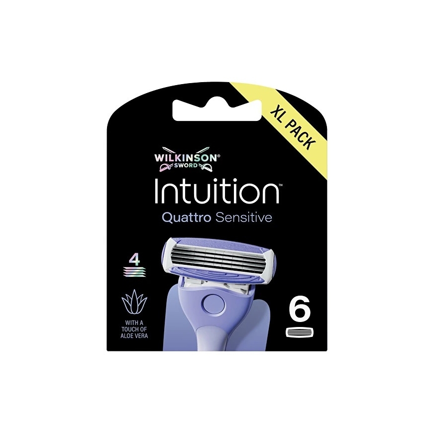 Wilkinson Sword Wilkinson Intuition Quattro Sensitive razor head, 4 blades, 3 pcs. – 2