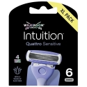 Wilkinson Sword Wilkinson Intuition Quattro Sensitive razor head, 4 blades, 3 pcs. Wilkinson Sword Wilkinson Intuition Quattro Sensitive razor head, 4 blades, 3 pcs.