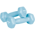 HEX cast iron vinyl dumbbell set 7kg with stand (2x0.5kg + 2x1 kg + 2x2 kg), REBEL ACTIVE