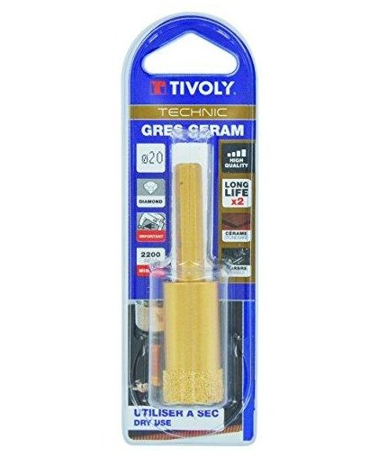 Deimantinis grąžtas plytelėms ir marmurui TIVOLY, su parafinu, "Heavy duty", Hex kotelis (Ø) 10 mm – 2
