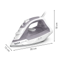 Tefal Virtuo 30 FV2C43E0 iron Dry & Steam iron Ceramic soleplate 2000 W Grey, White Tefal Virtuo 30 FV2C43E0 iron Dry & Steam iron Ceramic soleplate 2000 W Grey, White