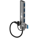 Goobay 2 in 1 Õhuke USB jaotur 4-portine USB jaotur, 5 Gbps Goobay 2 in 1 Õhuke USB jaotur 4-portine USB jaotur, 5 Gbps