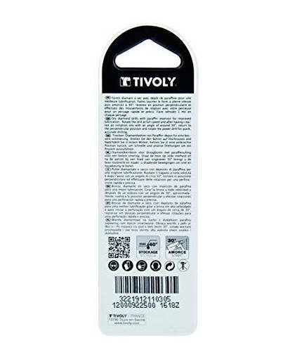 Diamond drill for tiles and marble TIVOLY, with paraffin, "Heavy duty", Hex shank (Ø) 10 mm – 7