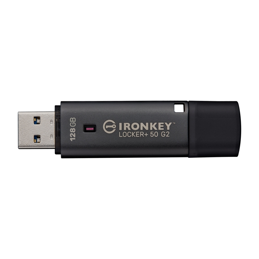 Kingston Technology IronKey Locker+ 50 G2 USB zibatmiņa 128 GB USB Type-A 3.2 Gen 1 (3.1 Gen 1) Meln – 2