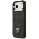 Guess 4G Double Card Triange vāciņš iPhone 18 Pro Max / 17 Pro Max melns Guess 4G Double Card Triange vāciņš iPhone 18 Pro Max / 17 Pro Max melns