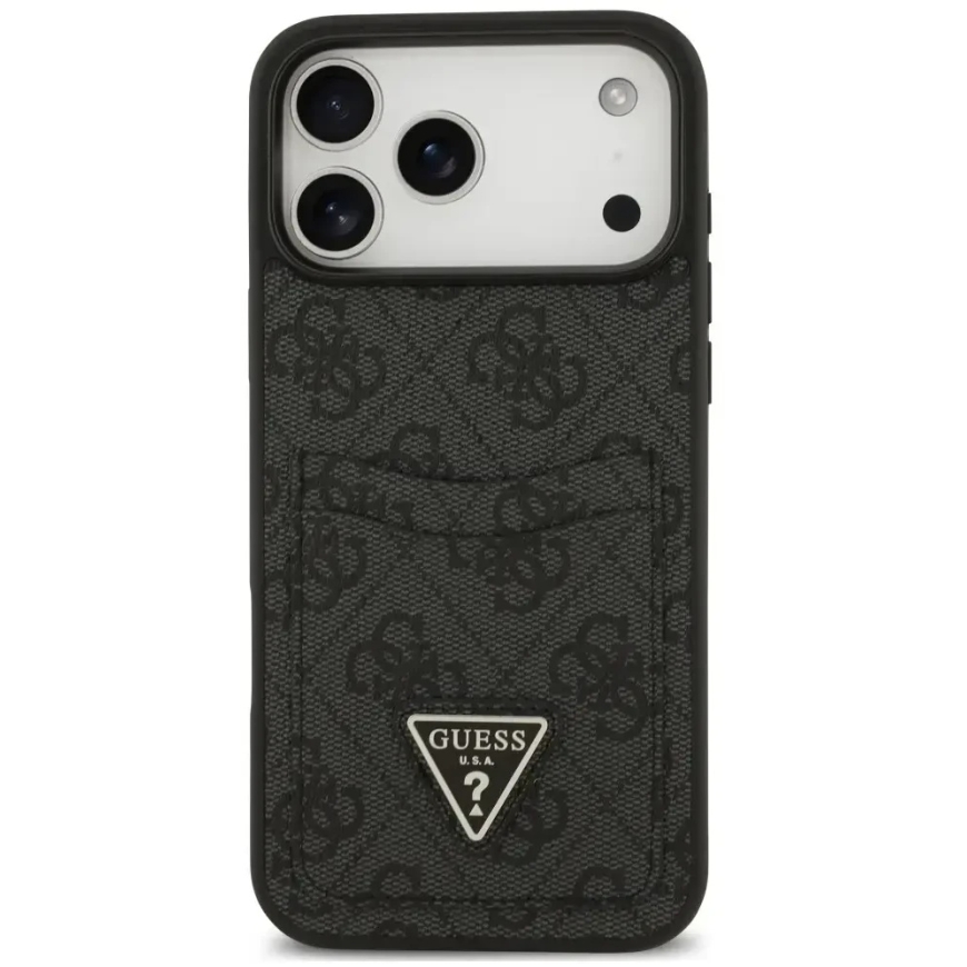Guess 4G Double Card Triange vāciņš iPhone 18 Pro Max / 17 Pro Max melns – 3