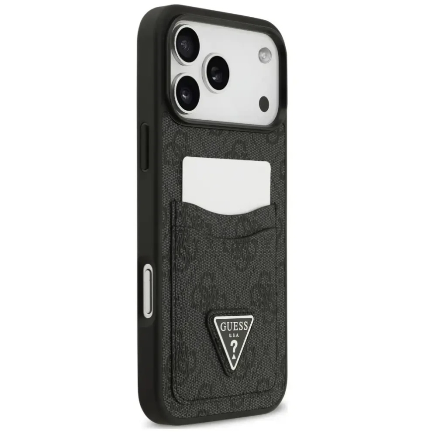 Guess 4G Double Card Triange Case for iPhone 18 Pro Max / 17 Pro Max black – 4