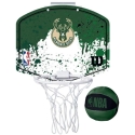 Mažojo krepšinio krepšys su skydu Milwaukee Bucks Wilson 29x29cm/Ø10cm komplekte kamuolys Mažojo krepšinio krepšys su skydu Milwaukee Bucks Wilson 29x29cm/Ø10cm komplekte kamuolys