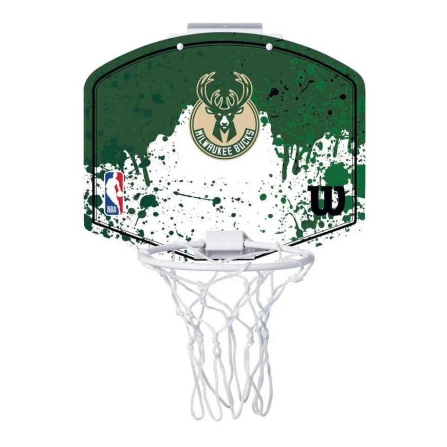 Milwaukee Bucks Mini Basketball Hoop with Shield Wilson 29x29cm/Ø10cm included ball – 3