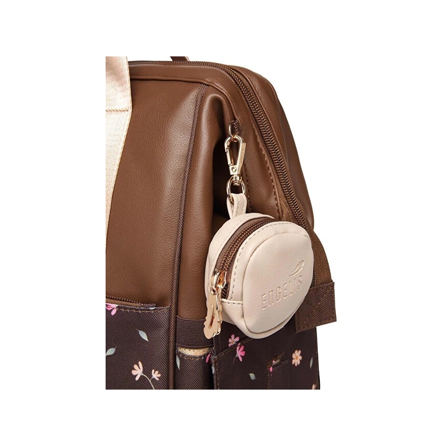Vuch Women's Backpack Eloa Flowers Brown – 5